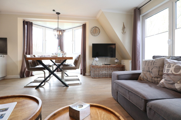 Residenz am Park App.13 - Blick vom Sofa auf den TV