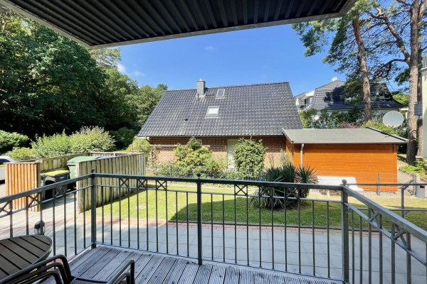 Waldfrieden Whg. 5 - Blick auf den überdachten Balkon
