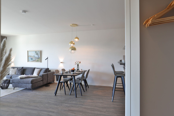 Hafenspitze App. 35 - Blick vom Eingang in das Appartement