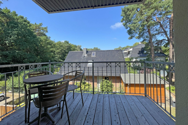 Waldfrieden Whg. 8 - Blick auf den Balkon, Zugang vom Wohnbereich