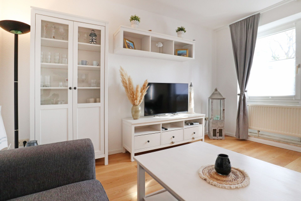 Goosbrink Whg. 21 - Blick vom Sofa auf den TV