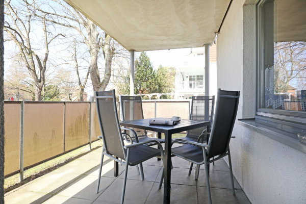 Hansehaus Whg.1 - Blick auf die Terrasse