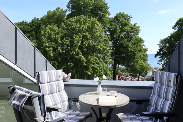 Villa Seegarten Whg. Seg11 - Blick auf den geschützten Balkon