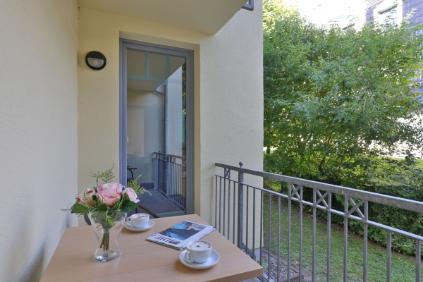 Waldfrieden Whg. 4 - Blick auf den überdachten Balkon
