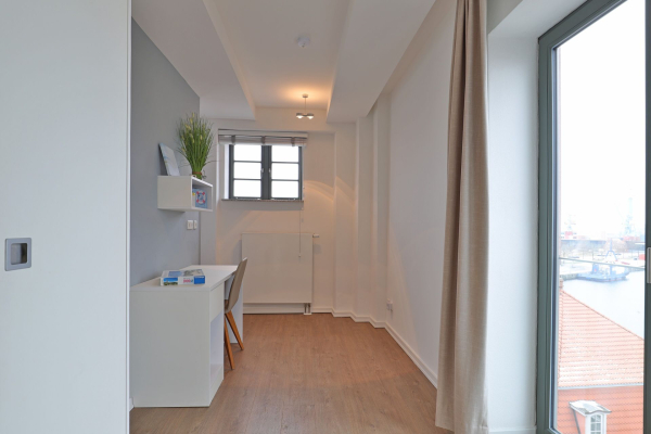 Ohlerich Speicher App. 33 - Blick in das 2. Schlafzimmer mit Arbeitsplatz