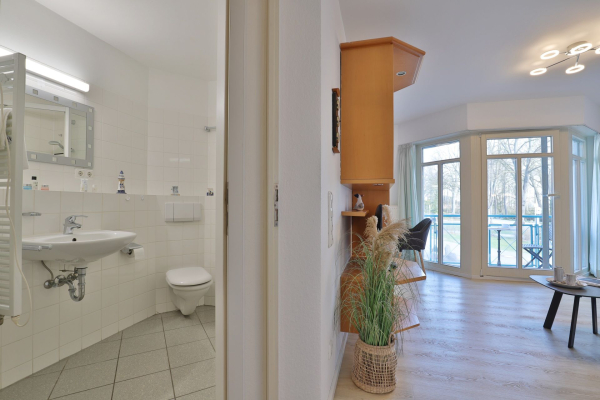 Haus am Meer, Whg.2 - Blick vom Eingang in die Wohung