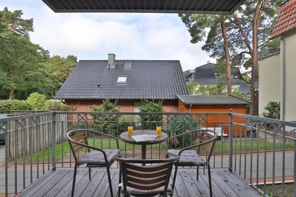 Waldfrieden Whg. 5 - Blick auf den überdachten Balkon