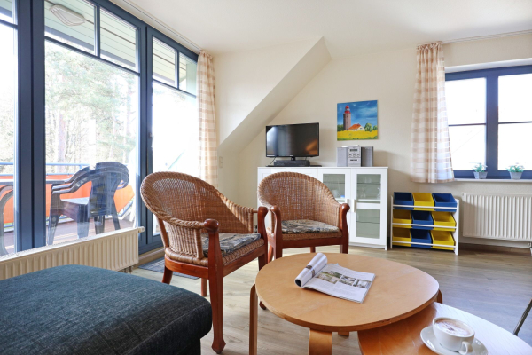 Papillon Whg. Nr. 11/8 - Blick vom Sofa auf den TV