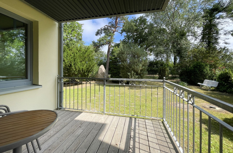 Waldfrieden Whg. 3 - Blick auf den überdachten Balkon