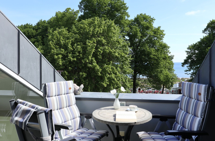 Villa Seegarten Whg. Seg11 - Blick auf den geschützten Balkon