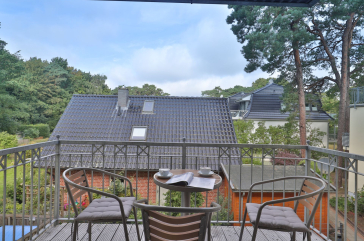 Waldfrieden Whg. 8 - Blick auf den überdachten Balkon