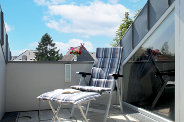 Villa Seegarten Whg. Seg11 - Blick auf den kleineren Balkon