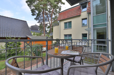 Waldfrieden Whg. 5 - Blick auf den überdachten Balkon