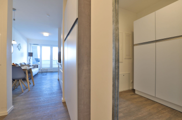 Hafenspitze App. 09 - Blick vom Eingang in das Appartement