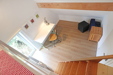 Schwanhaus - Blick von der Empore auf das Zimmer