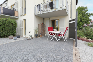 Seeschwalbe Whg. 2 - Blick auf die schöne große Terrasse