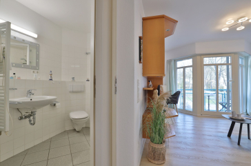 Haus am Meer, Whg.2 - Blick vom Eingang in die Wohung