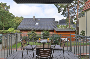 Waldfrieden Whg. 5 - Blick auf den überdachten Balkon