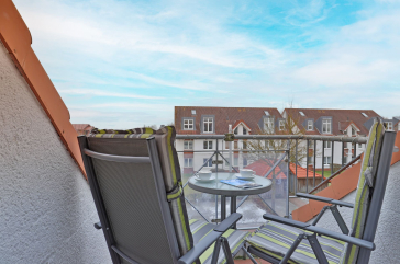 Sünnslag App.13/59 - Blick auf den Balkon und die Umgebung
