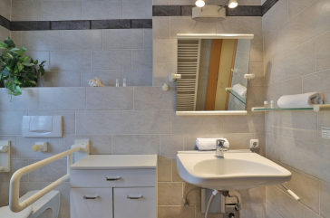 Waterkant 24 - Blick in das Tageslichtbad mit Dusche