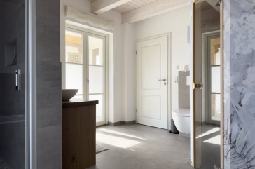 Möwennest - Blick in das Bad mit Sauna