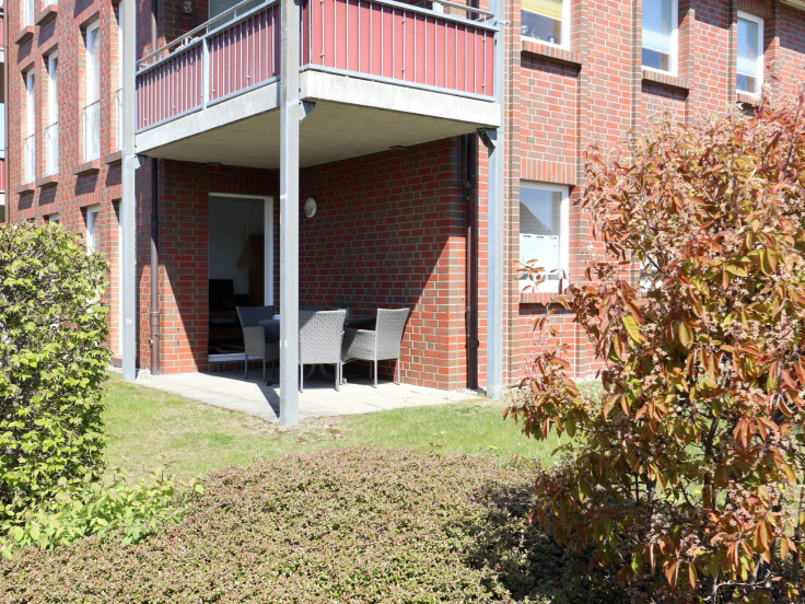 Kastanienhof Whg. 01 - Blick auf die überdachte Terrasse