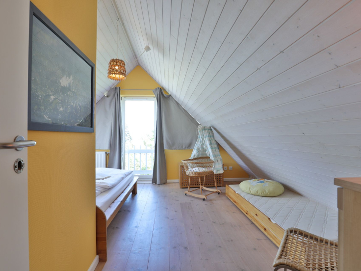 Landhaus Uhlenbusch - Blick in das Schlafzimmer im OG mit 3 Schlafplätzen