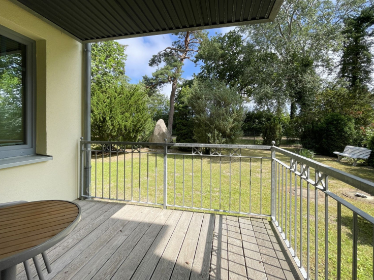 Waldfrieden Whg. 3 - Blick auf den überdachten Balkon