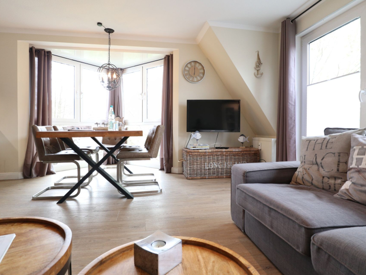 Residenz am Park App.13 - Blick vom Sofa auf den TV