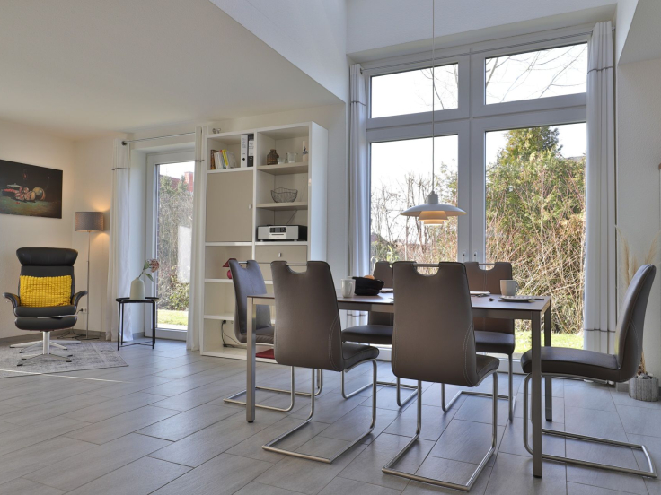 Strandgut Ferienhaus - Blick auf den offenen Essbereich