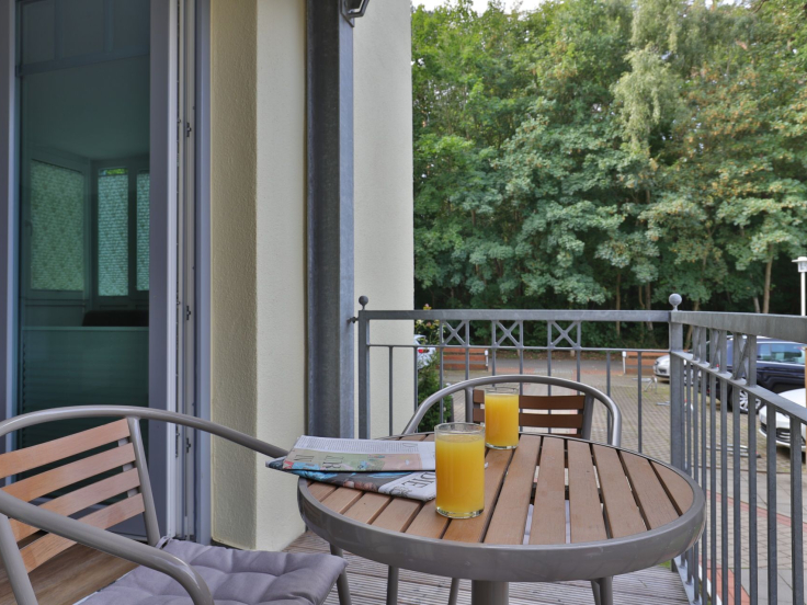 Waldfrieden Whg. 5 - Blick auf den überdachten Balkon