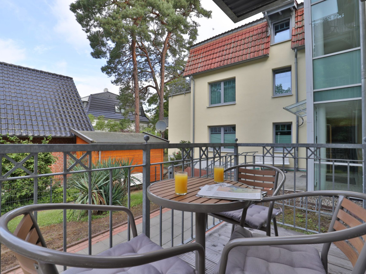 Waldfrieden Whg. 5 - Blick auf den überdachten Balkon