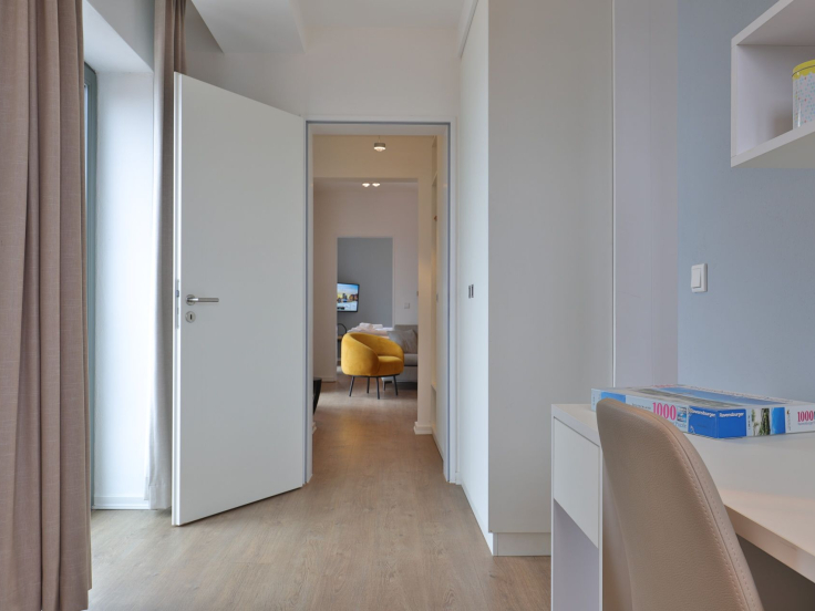 Ohlerich Speicher App. 33 - Blick in das 2. Schlafzimmer mit Arbeitsplatz