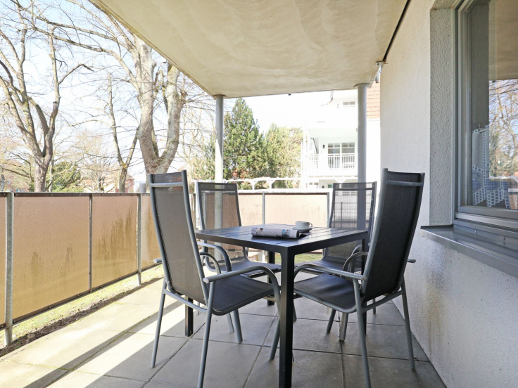 Hansehaus Whg.1 - Blick auf die Terrasse