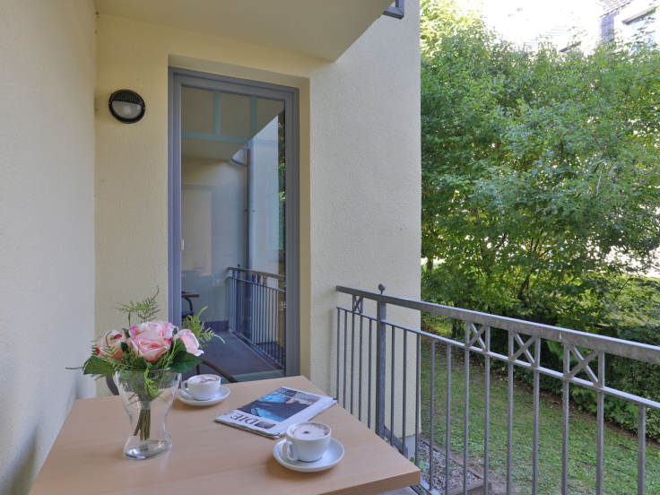 Waldfrieden Whg. 4 - Blick auf den überdachten Balkon