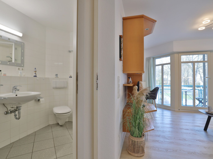 Haus am Meer, Whg.2 - Blick vom Eingang in die Wohung