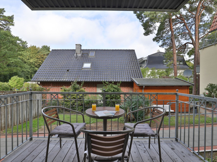 Waldfrieden Whg. 5 - Blick auf den überdachten Balkon
