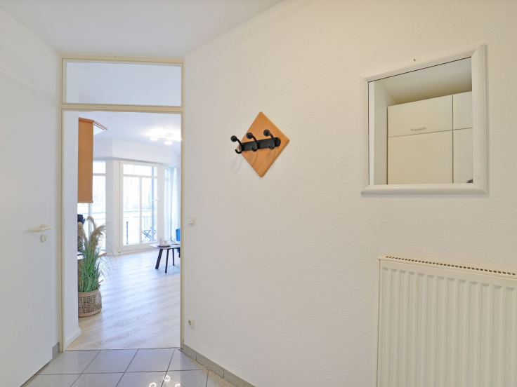 Haus am Meer, Whg.2 - Blick vom Eingang in die Wohnung