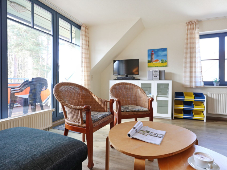 Papillon Whg. Nr. 11/8 - Blick vom Sofa auf den TV