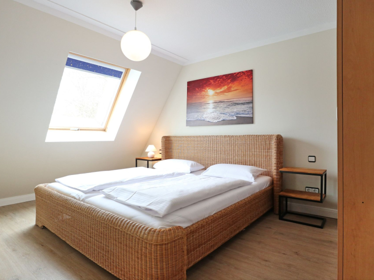 Residenz am Park App.13 - Blick in das Schlafzimmer mit großem Doppelbett