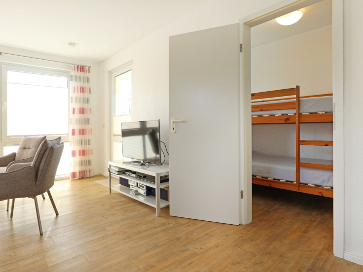 Godewind Whg. GW19 - Blick auf das Kinder-/ Gästezimmer mit Etagenbett