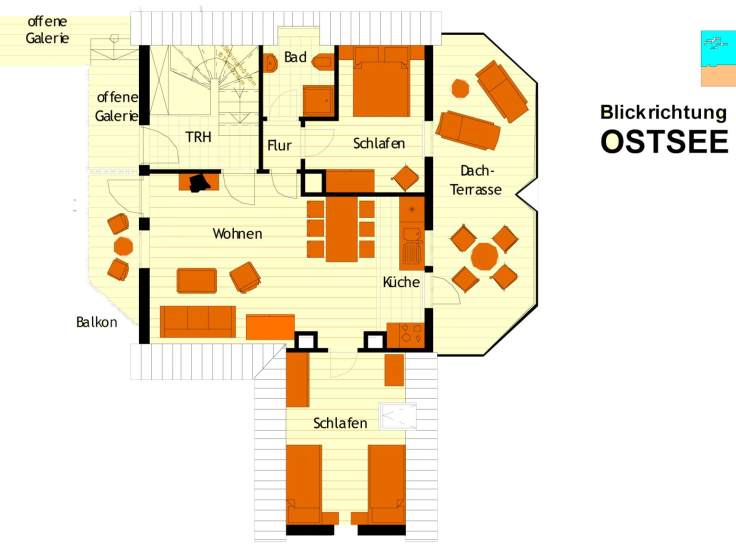 Landhaus Victoria, Seeschwalbe - Grundriss