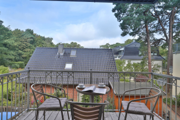 Waldfrieden Whg. 8 - Blick auf den überdachten Balkon