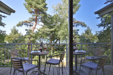 Waldfrieden Whg.7 - Blick auf den Balkon mit Meerblick