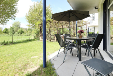 Haffblick Whg. Ha38 - Blick auf die schöne Terrasse