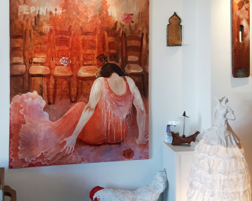 Ein der Bilder in der Galerie "La Cantinita" in Klütz